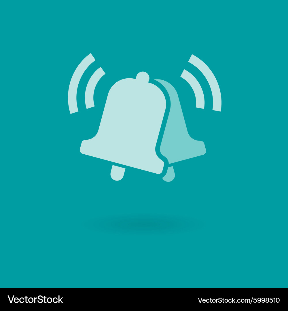 Notifications call icon with ringing bells Vektorbild