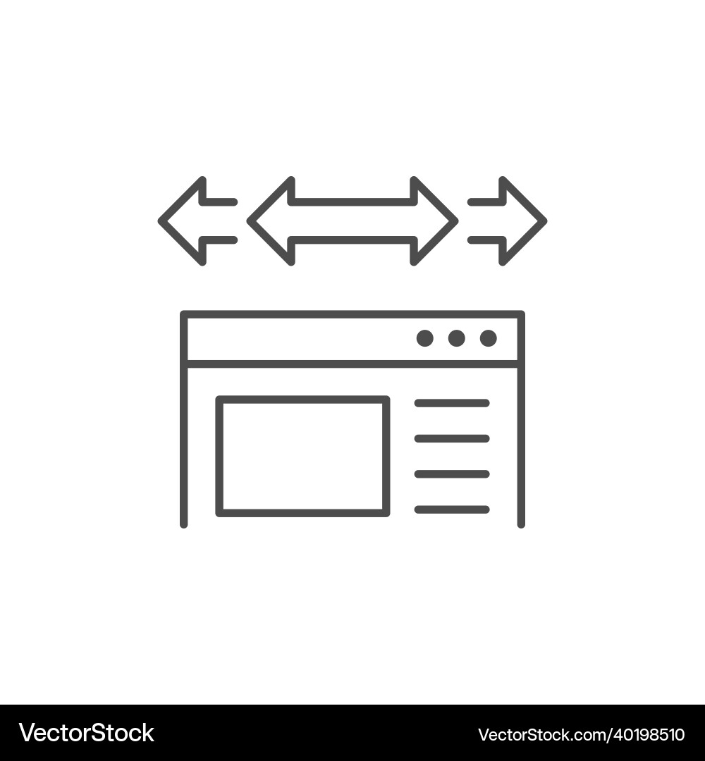 Responsive website line outline icon Responsive website line outline icon Vector Image