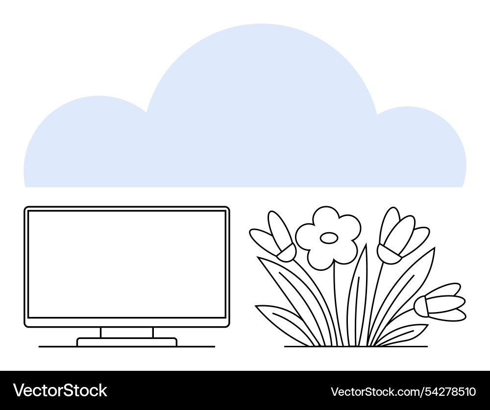 Technology and nature connection concept Vector Image