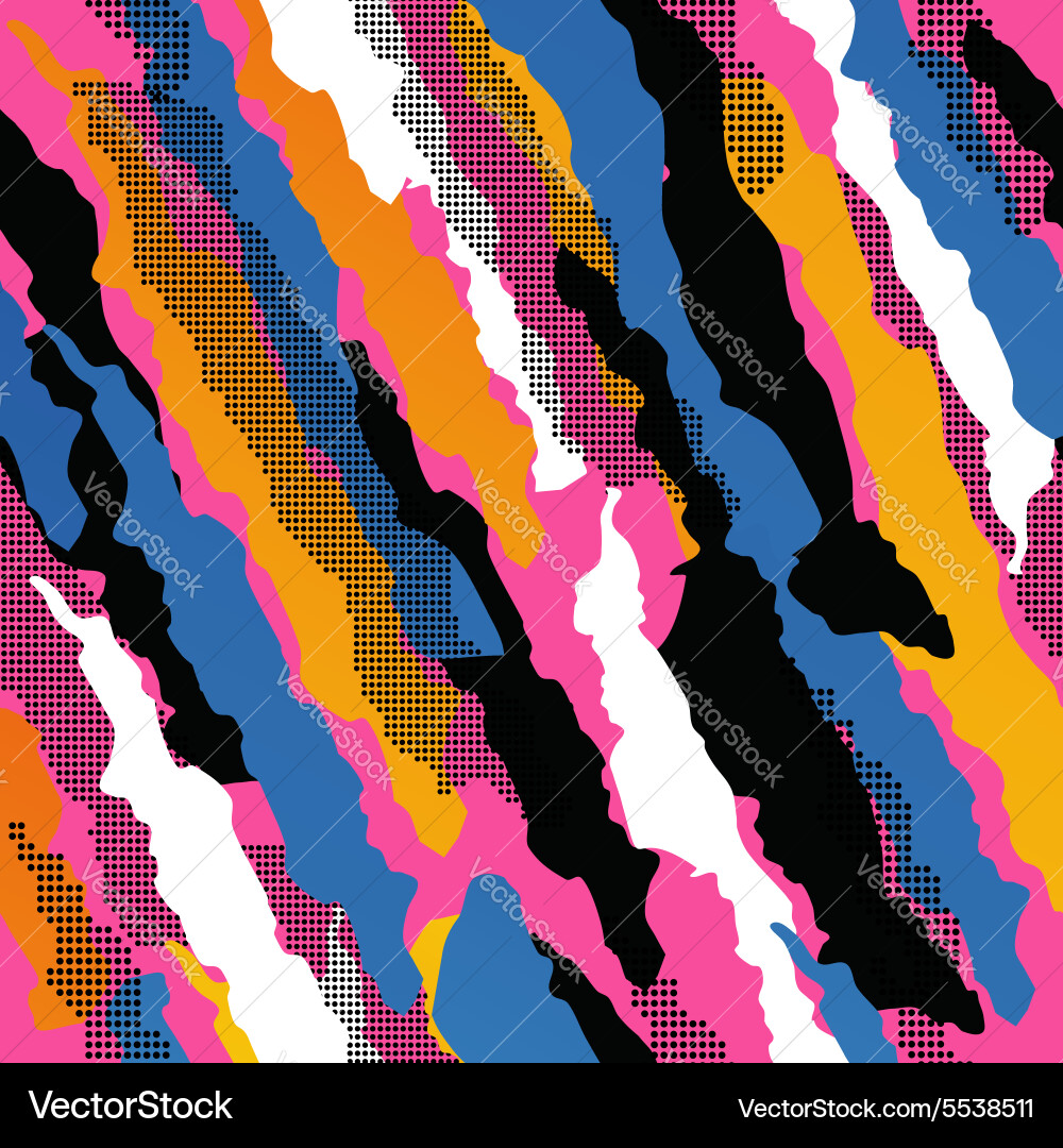 80s Memphis Pattern Background Royalty Free Vector Image
