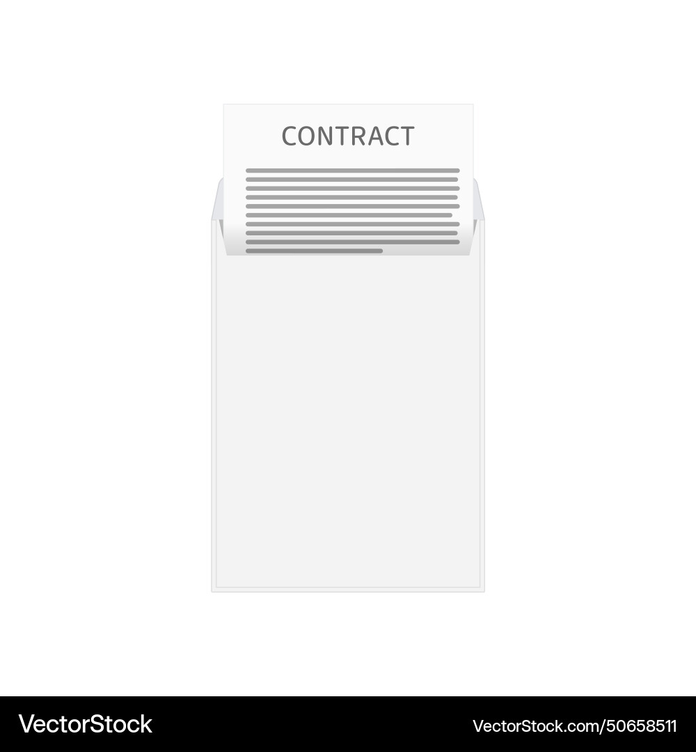 Contract in envelope the concept of forwarding vector image