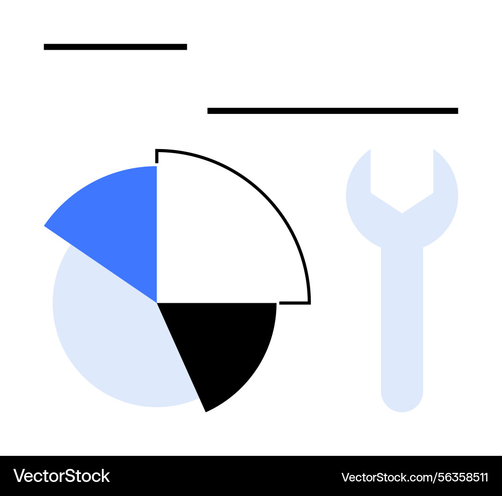 Data-driven decision-making with pie chart Data-driven decision-making with pie chart vector image