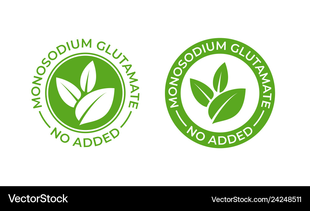 Glutamate no added food package icon contain Glutamate no added food package icon contain vector image