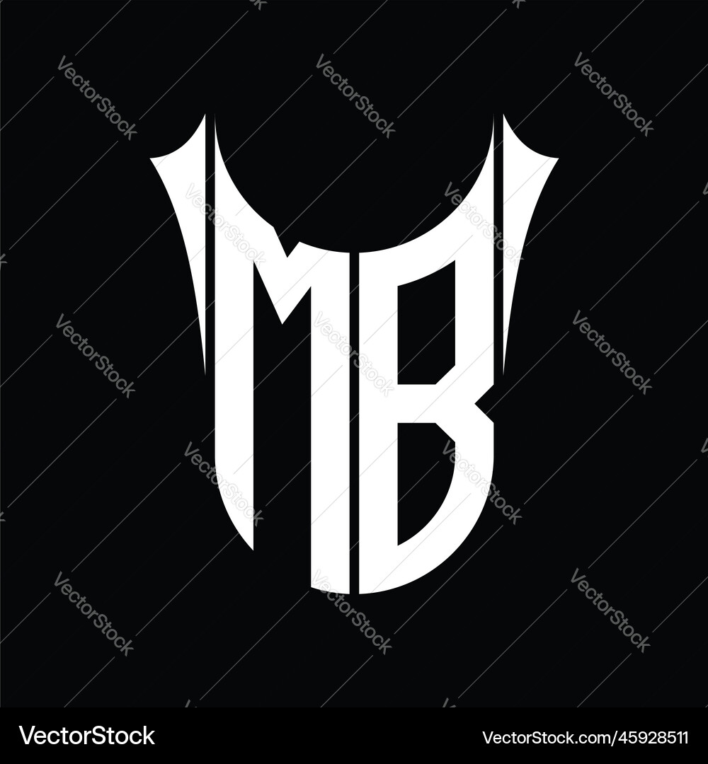 Mb logo monogram shield sharp half round shape – Royalty-Free Vector ...