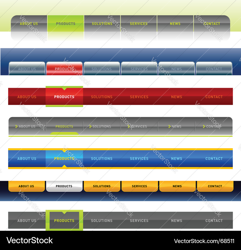 Modern Web Navigation Menu vector image