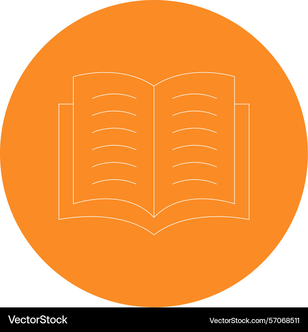 Reading event line circle style icon design Vector Image