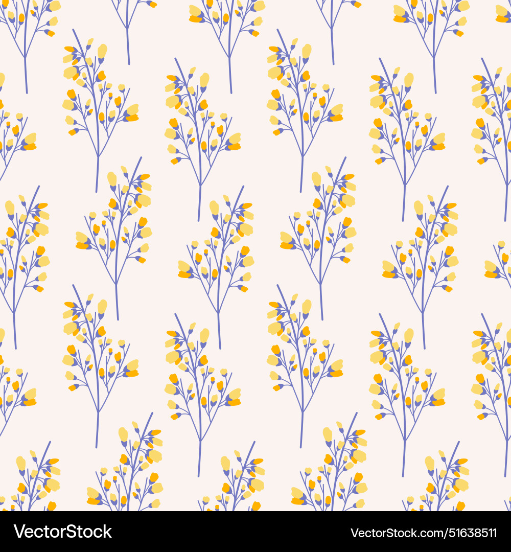 Seamless pattern of branches with many small Seamless pattern of branches with many small vector image