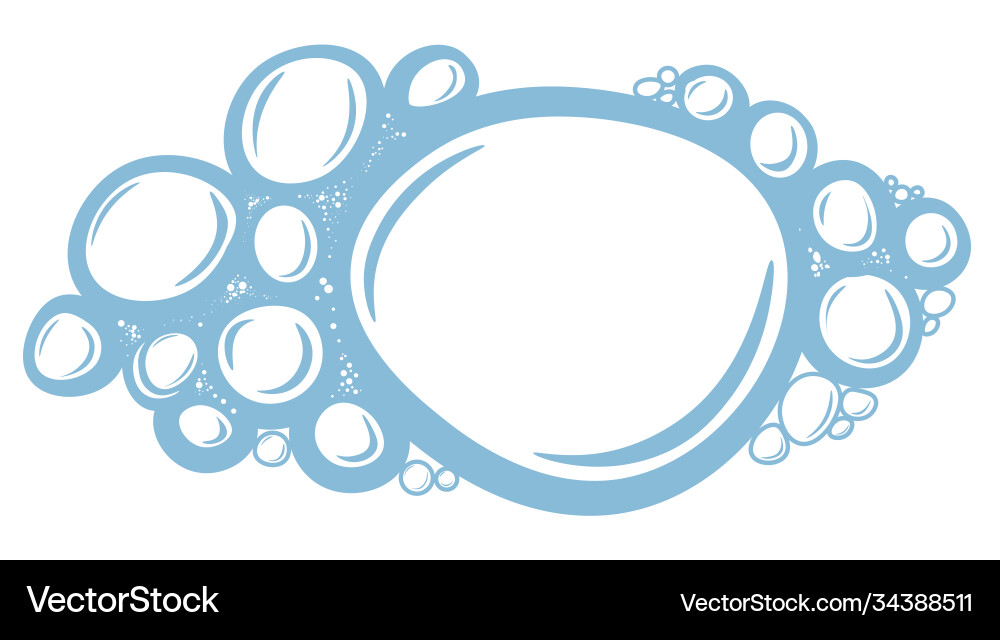Soapy Water with Bubble Text Space Vector Image