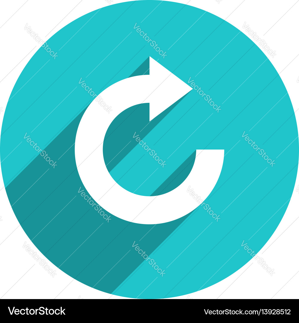 Arrow sign reload icon circle button Arrow sign reload icon circle button vector image