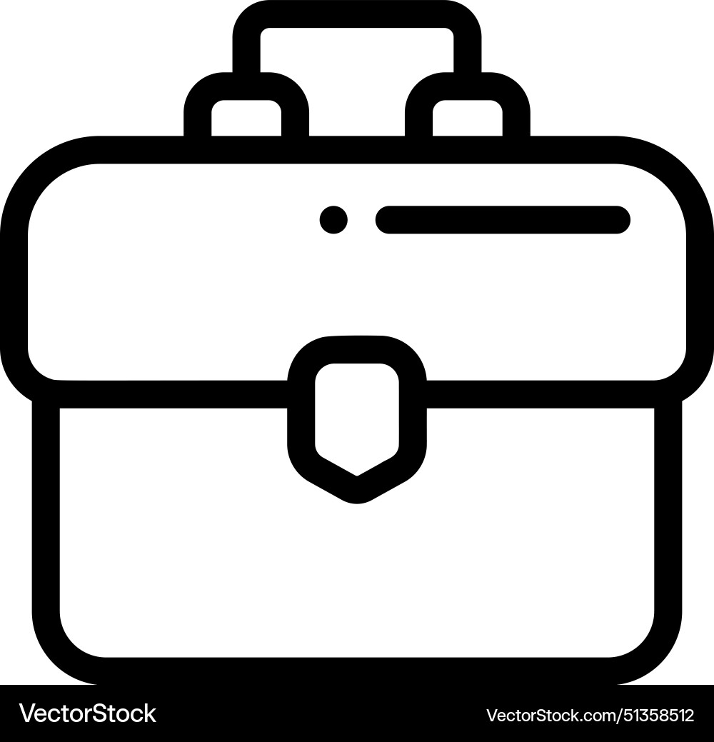 Bag icon thin linear style design isolated Bag icon thin linear style design isolated Vector Image