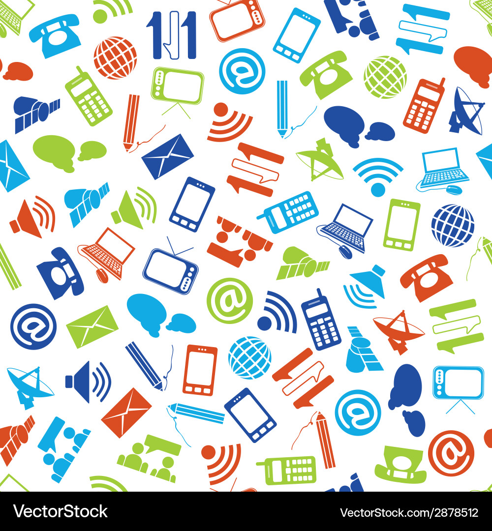 Communication Network Pattern vector image