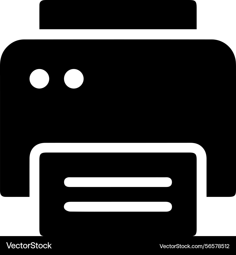 Computer printer icon symbol image Computer printer icon symbol image Vector Image