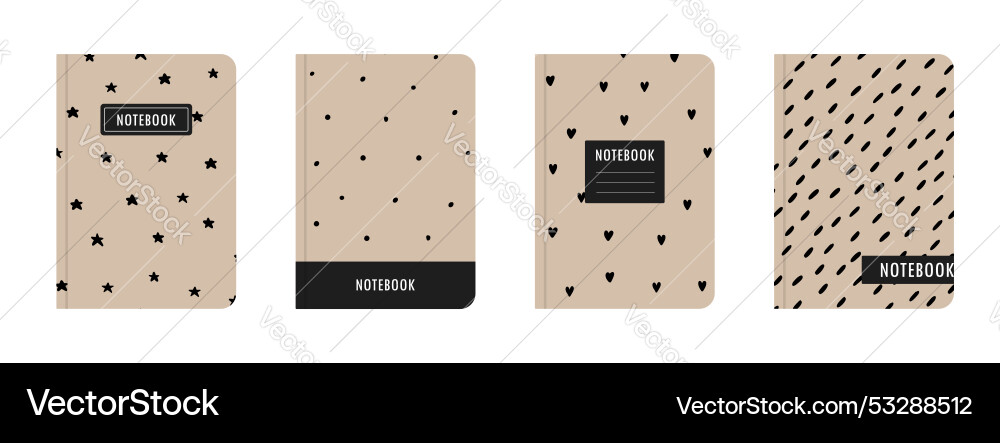 Cover page notebook collection templates Cover page notebook collection templates vector image