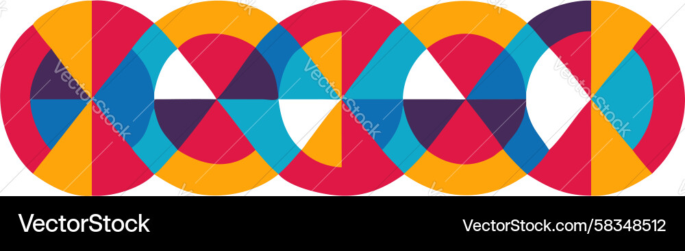 Dynamic Geometric Circles Vector Image