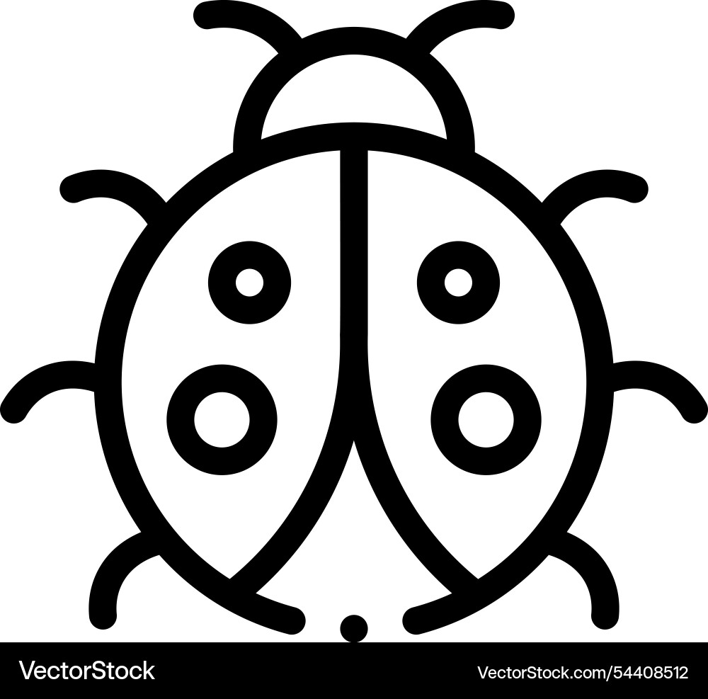 Ladybug icon thin linear style design isolated Ladybug icon thin linear style design isolated vector image