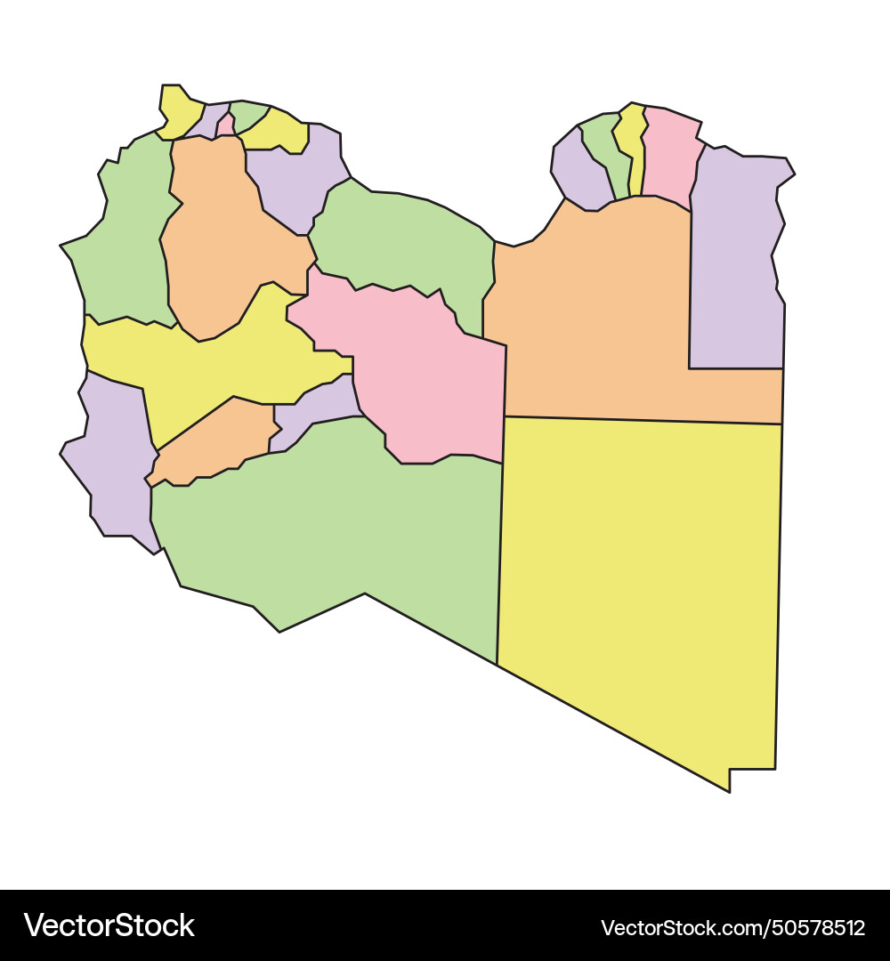 Libya Political Map Low Detailed Royalty Free Vector Image Libya Political Map Low Detailed Vector 50578512