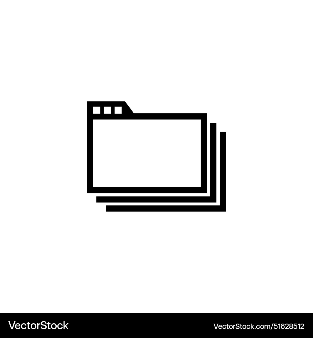 Modern minimalist folder icon for interface design Modern minimalist folder icon for interface design vector image