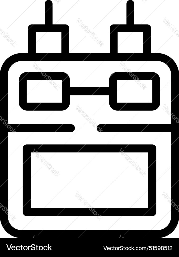 Remote control with two antennas displaying blank Remote control with two antennas displaying blank vector image