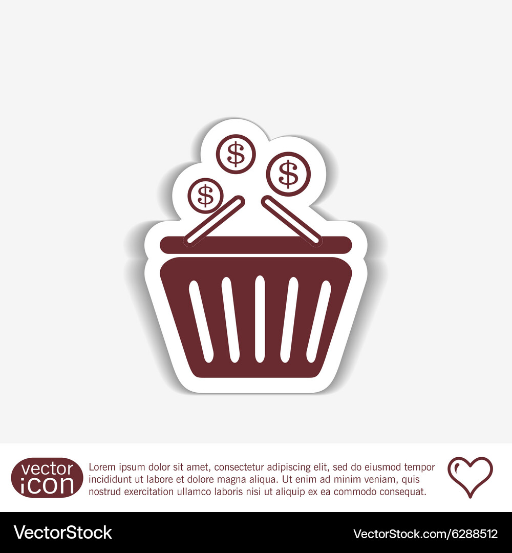 Shopping cart with money Vector Image