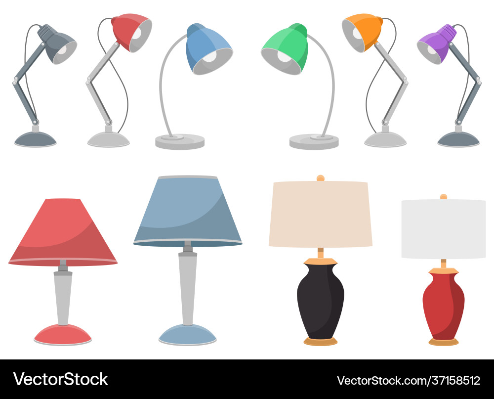 Table lamp design isolated on white background Table lamp design isolated on white background vector image