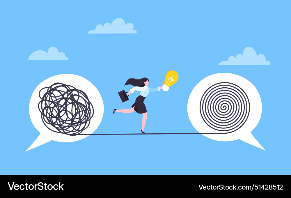 Understanding problem solution simplify challenge Understanding problem solution simplify challenge vector image