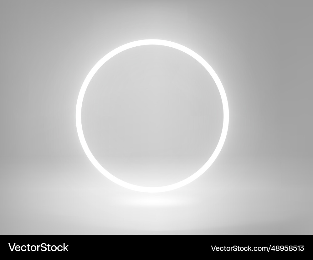 Circle empty frame on bright background 3d Circle empty frame on bright background 3d vector image