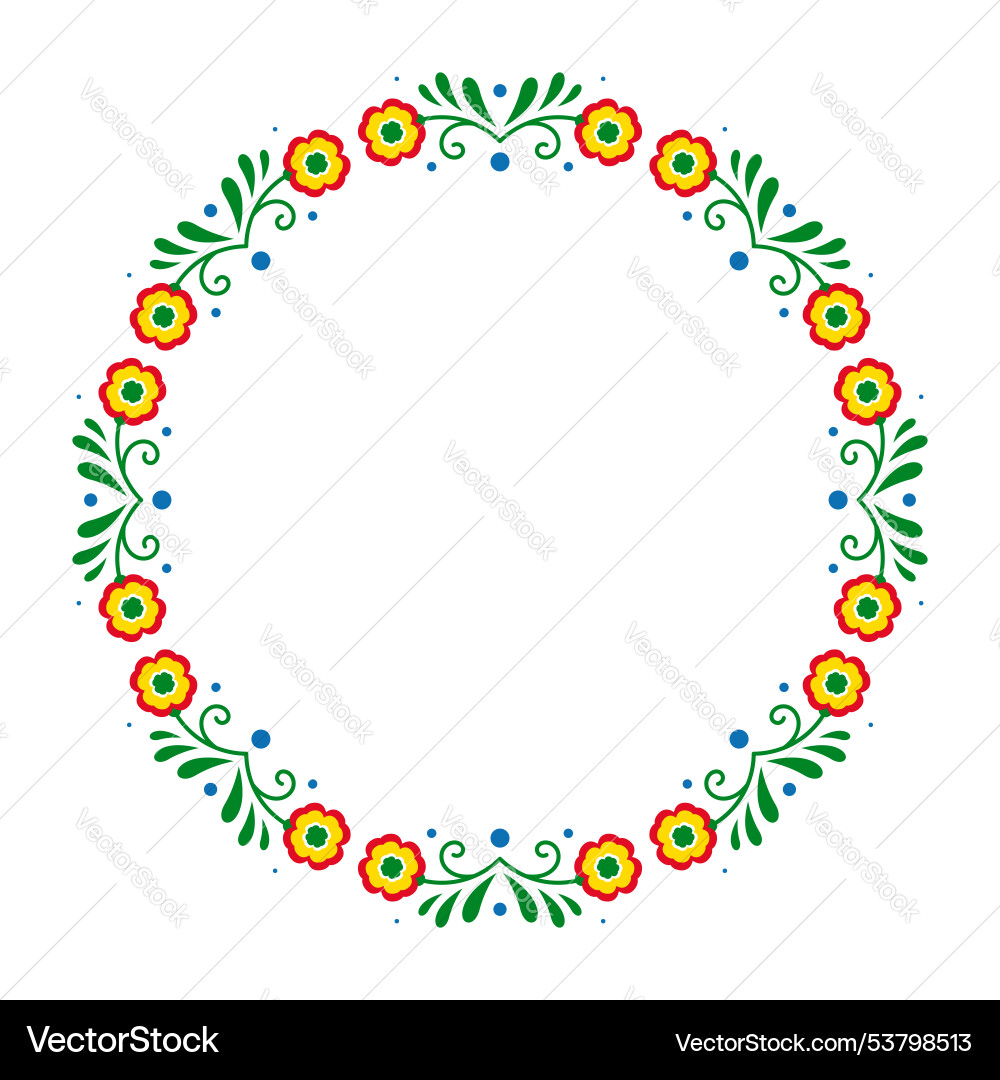 Czech pattern frame design collection vector image