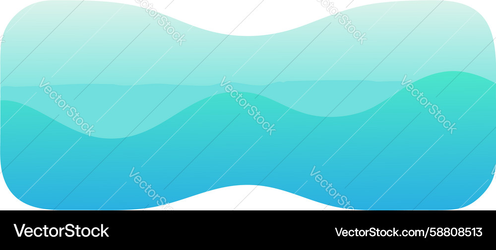 Dynamic abstract wave shape with blue gradient Vector Image