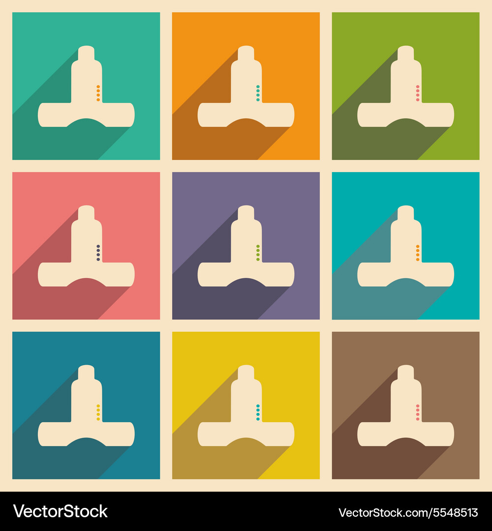 Flat with shadow concept and mobile application Vector Image