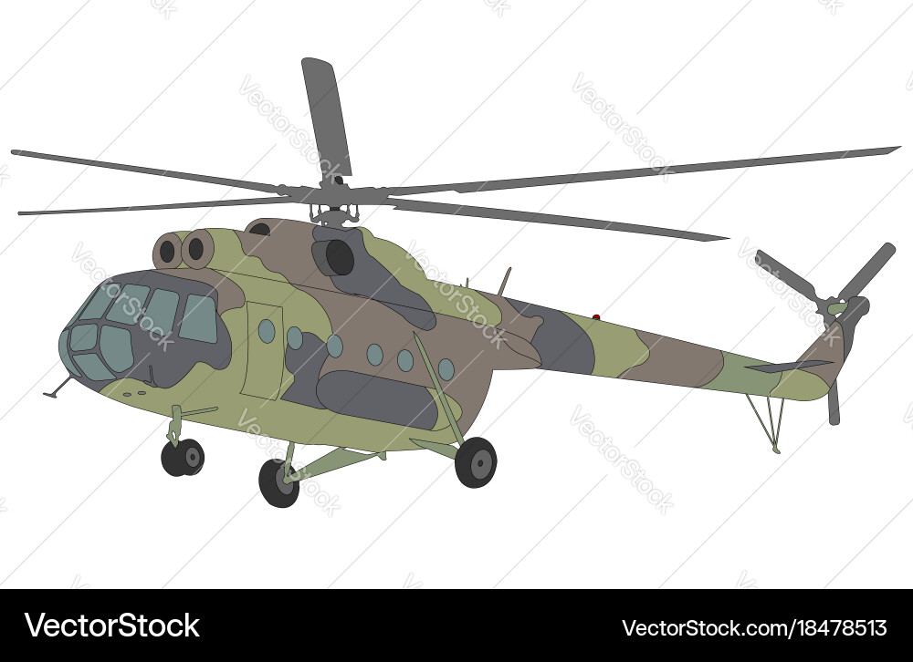 Mi-8 Helicopter Vector Image