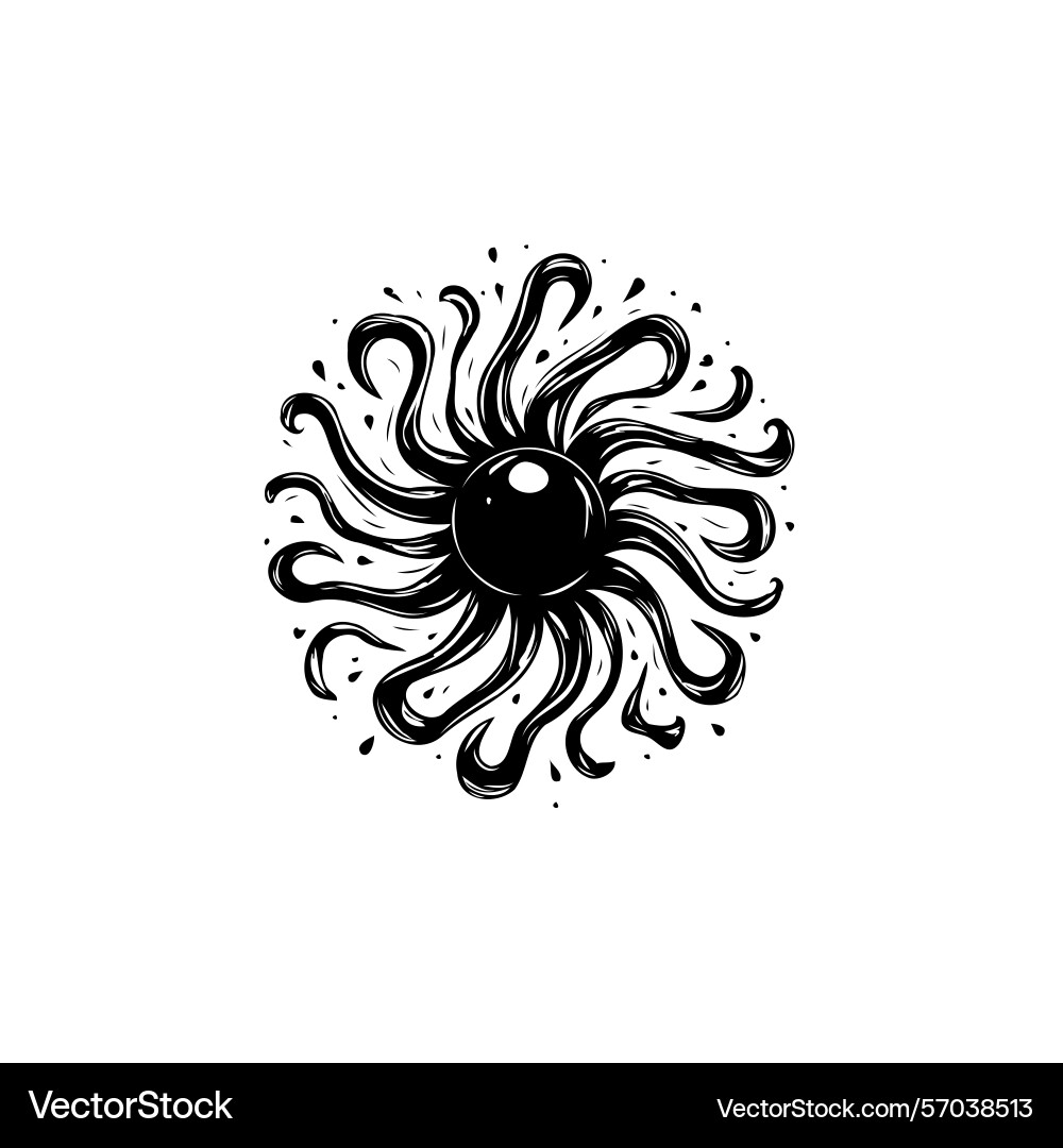 Monochrome abstract of a circular shape Monochrome abstract of a circular shape vector image