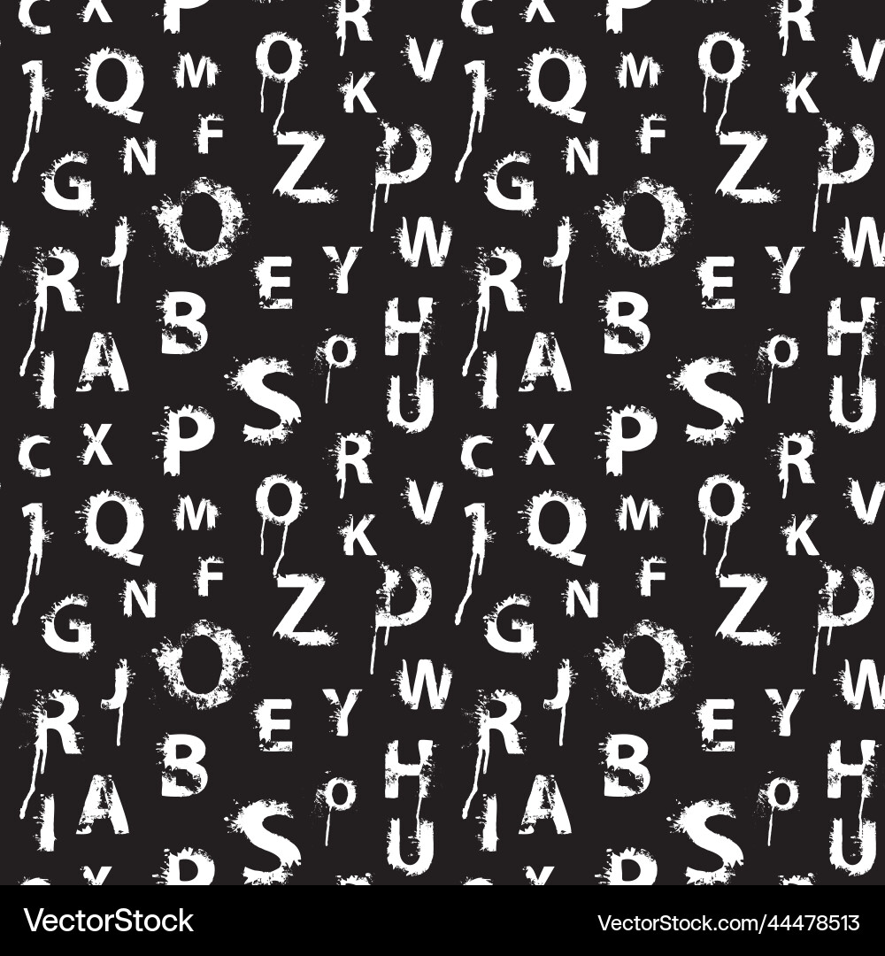 Nahtloses Muster mit abstrakten Buchstaben in Form Nahtloses Muster mit abstrakten Buchstaben in Form Vektorbild