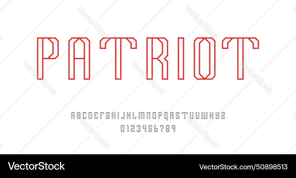 Set of alphabets font letters and numbers Set of alphabets font letters and numbers vector image
