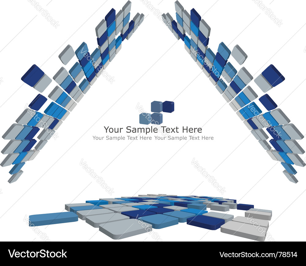 3d checked background Vector Image