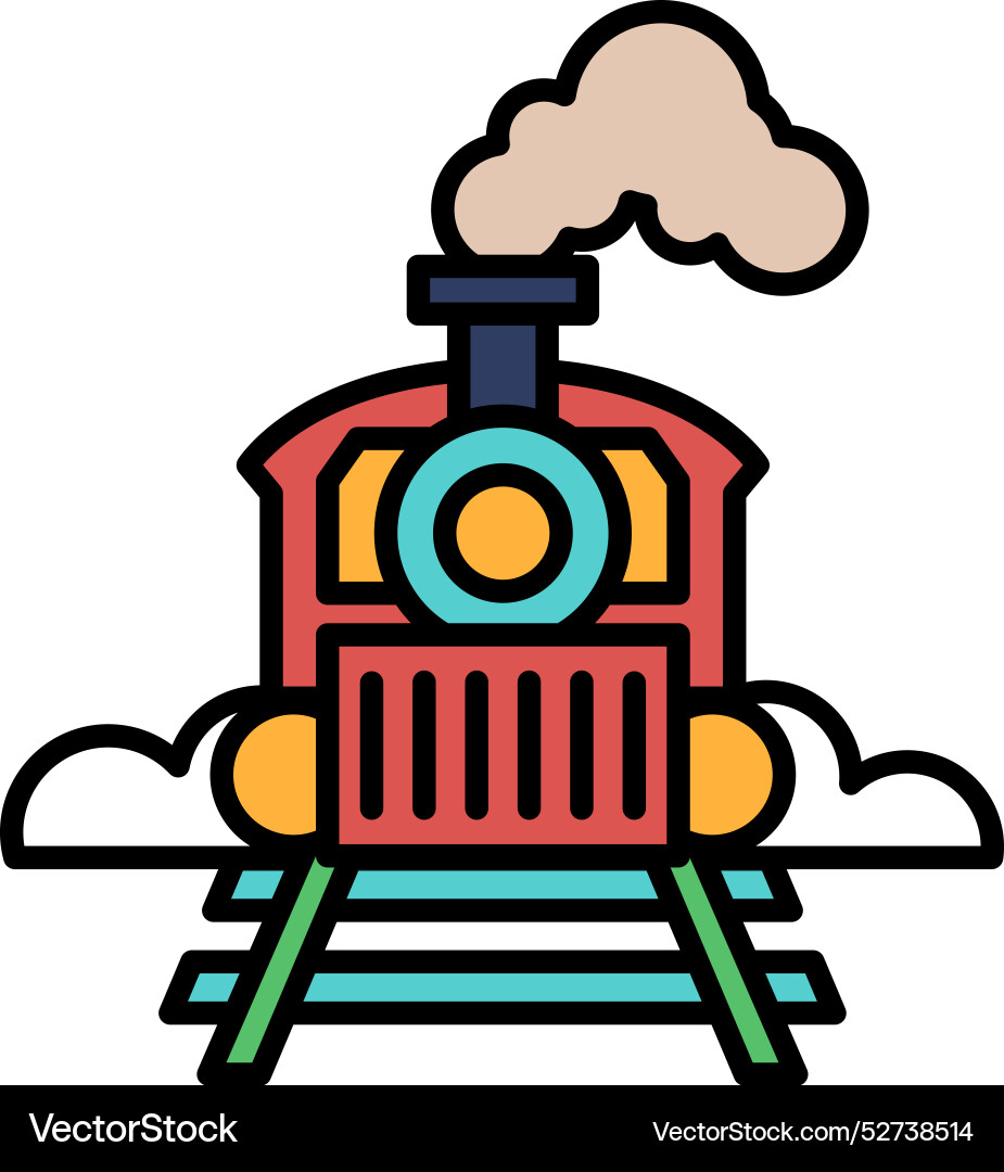 A black and white train with steam engine A black and white train with steam engine vector image