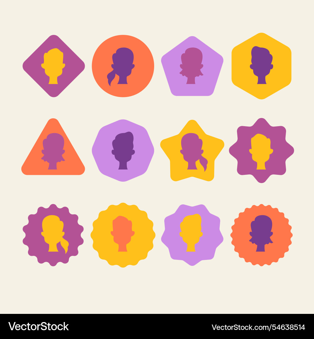 A conditional image of person set user A conditional image of person set user vector image
