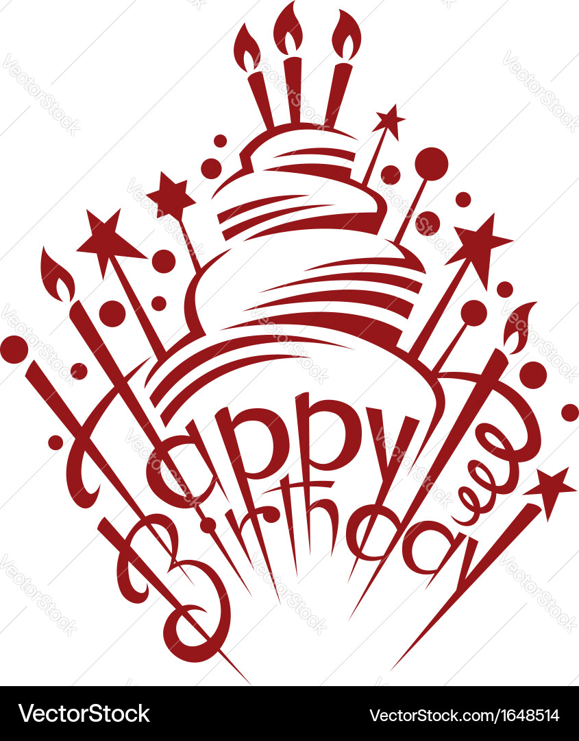 Birthday Cake Celebration Vector Image