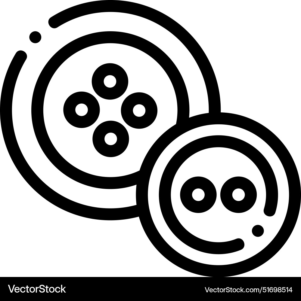 Buttons icon thin linear style design isolated Buttons icon thin linear style design isolated vector image