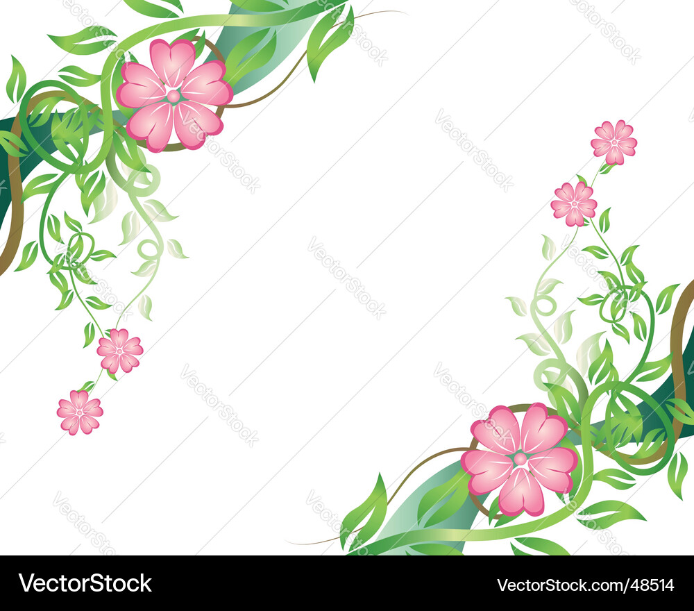 Floral Scroll Frame vector image