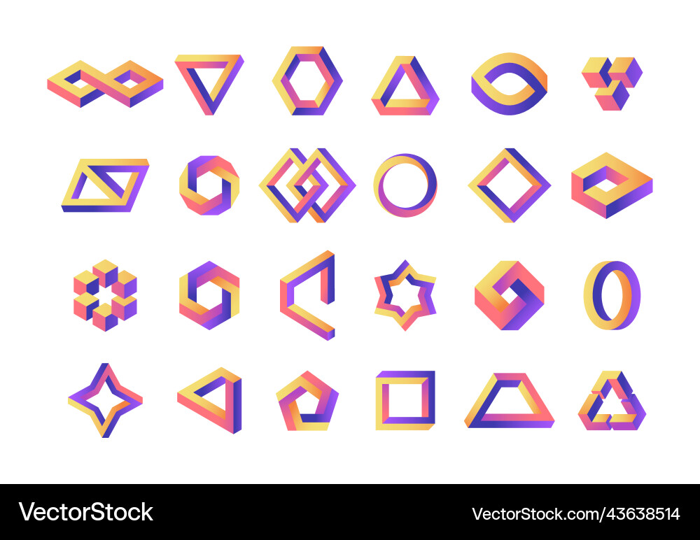 Fractured Geometry - Infinite Loop Vector Image