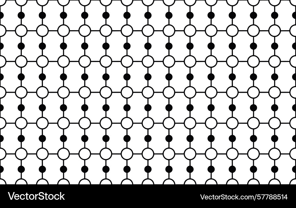 Geometric pattern of interconnected circles and vector image