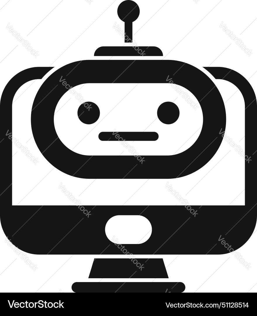 Modern ai bot support icon simple online Modern ai bot support icon simple online Vector Image