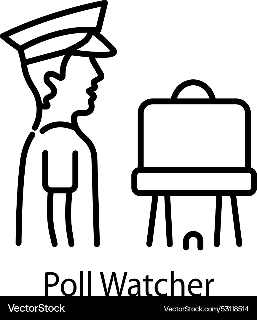 Poll watcher Vector Image