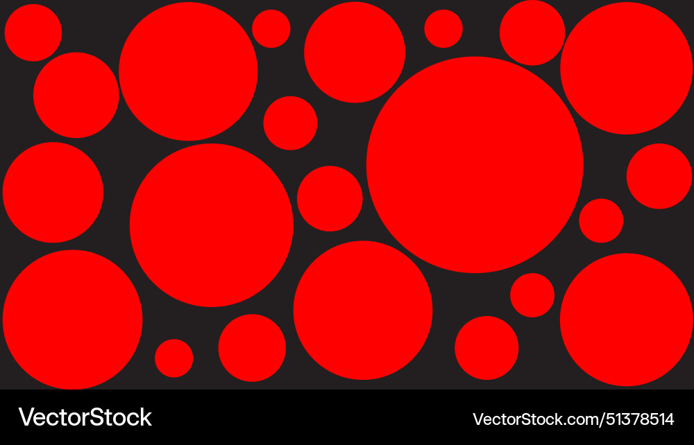 Red color circle fill abstract background Vector Image
