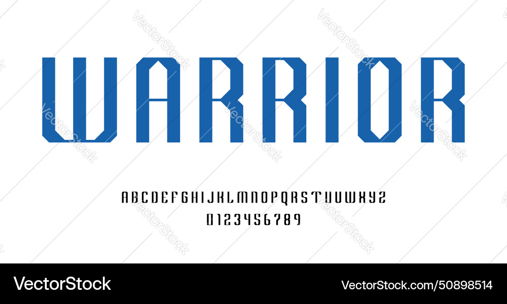 Set of alphabets font letters and numbers Set of alphabets font letters and numbers vector image