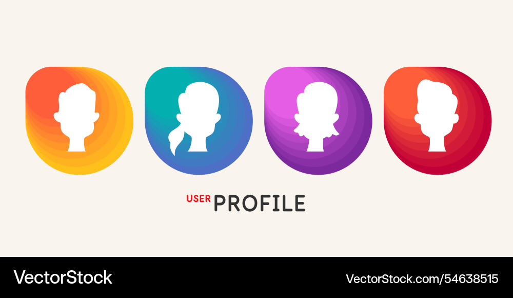 A conditional image of person set user vector image