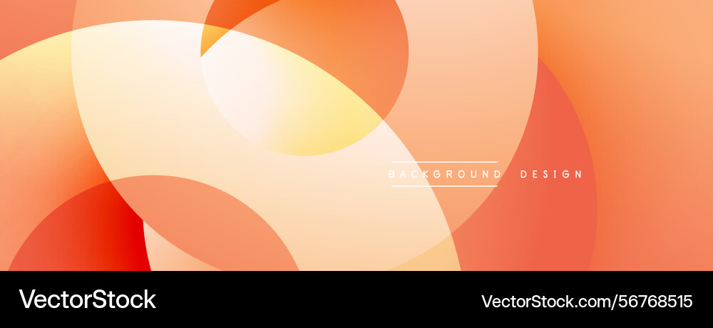 Abstract orange background overlapping circles Vector Image