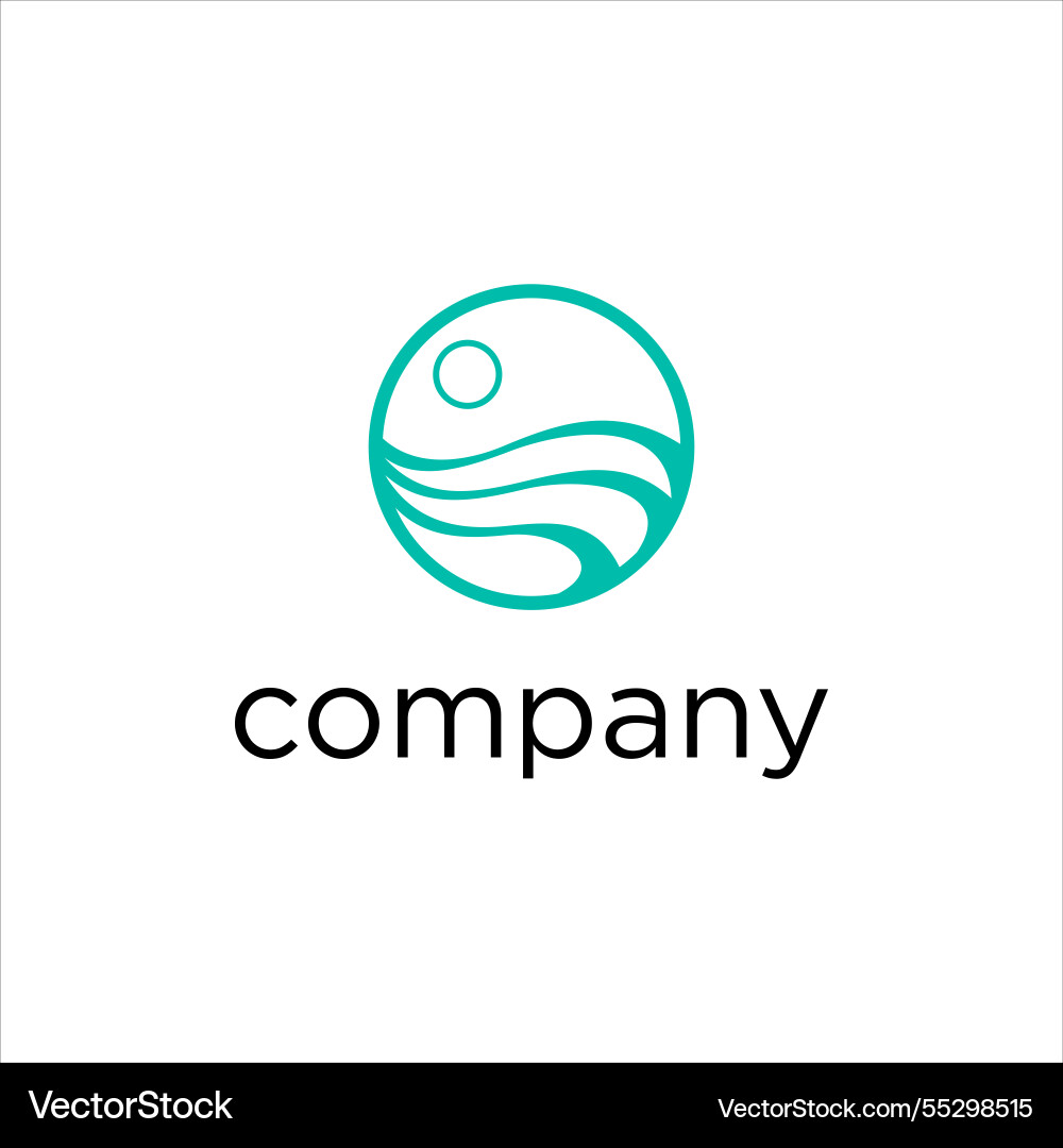 Abstract wave patterns and a small circle Abstract wave patterns and a small circle vector image