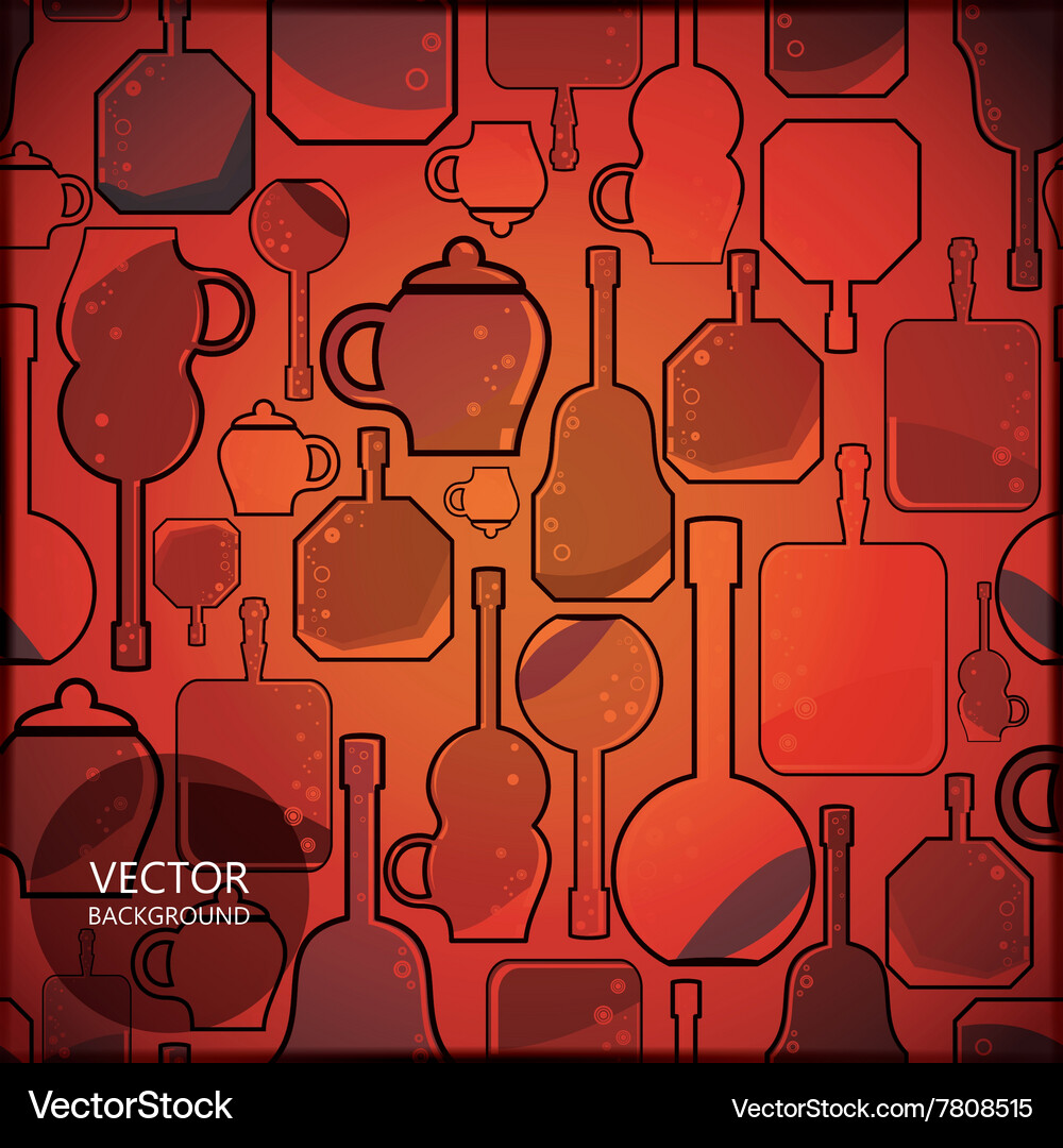 Card with different bottles Vector Image