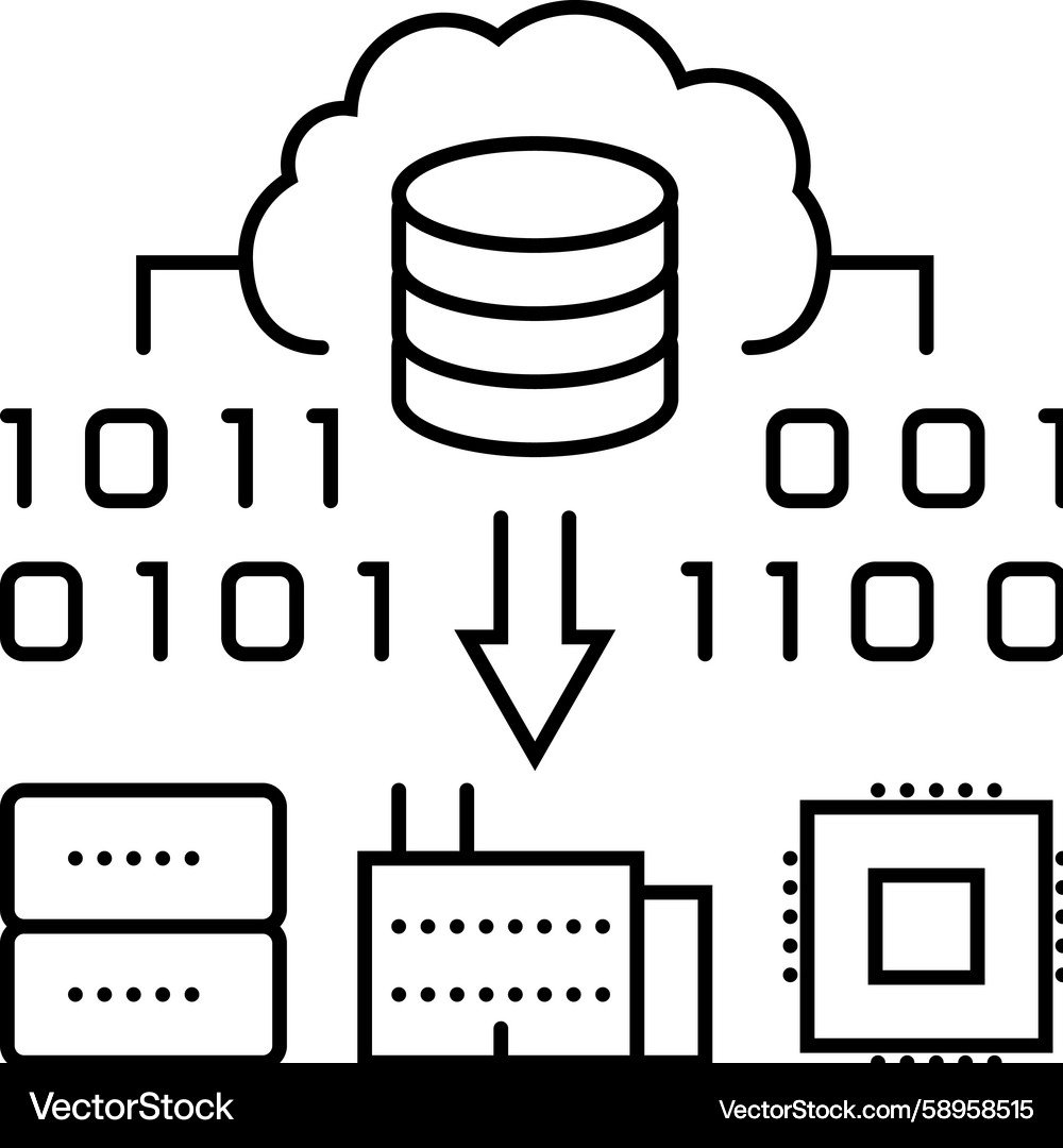 Edge Computing Icon Vector Image